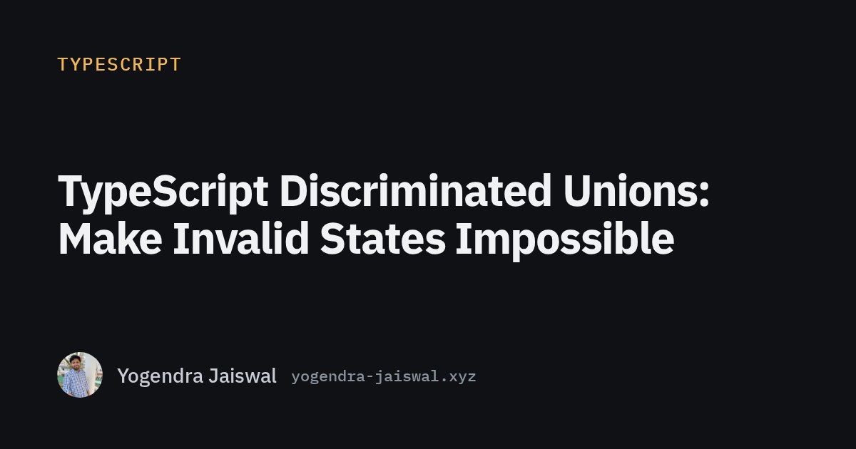 TypeScript Discriminated Unions: Make Invalid States Impossible