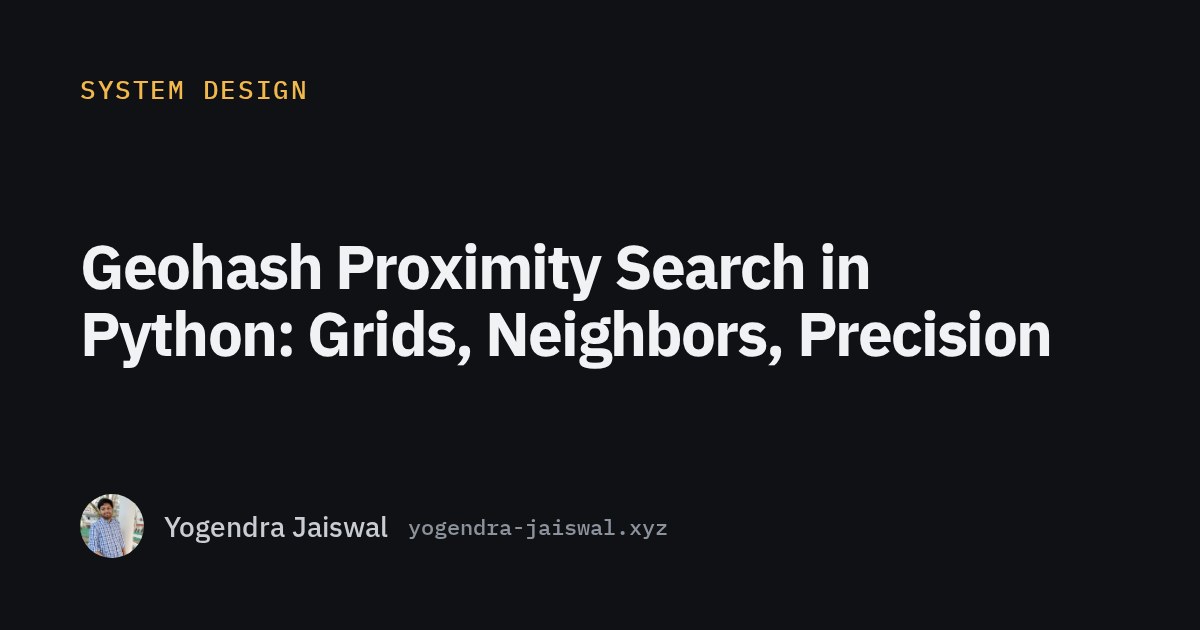 Geohash Proximity Search in Python: Grids, Neighbors, Precision